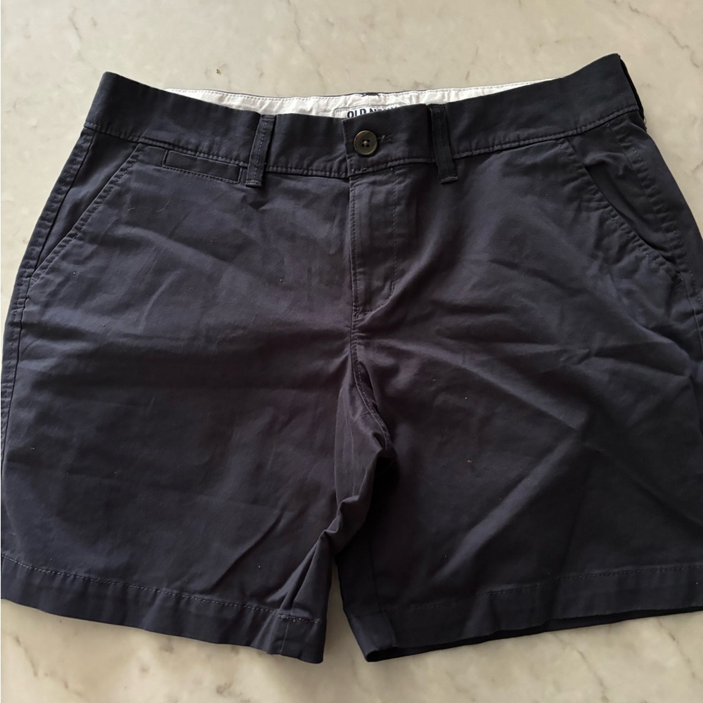 Old Navy Dark Navy Blue Bermuda Shorts Cotton Blend Never Worn 🤩